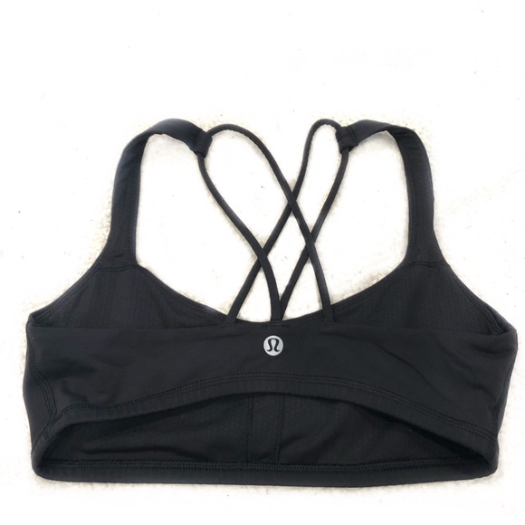Lululemon Soul Cycle Sports Bra Size 6 Black Strappy Criss Cross Back - Picture 2 of 4